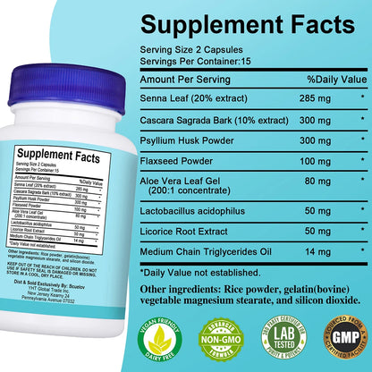 15-Day Colon Cleanse for Overall Colon, Digestive Regulation and Intestinal Health